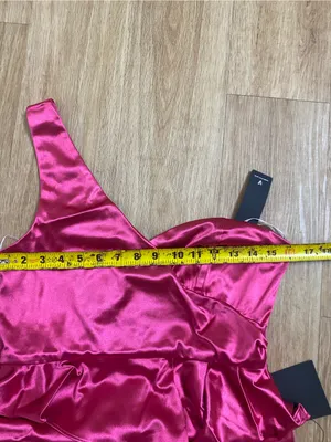 Lulu's Hot Pink One-Shoulder Satin Peplumi Mini thumbnail 6