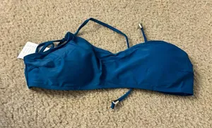Size xl blue as shown on photo bra top bikini beach cute thumbnail 1