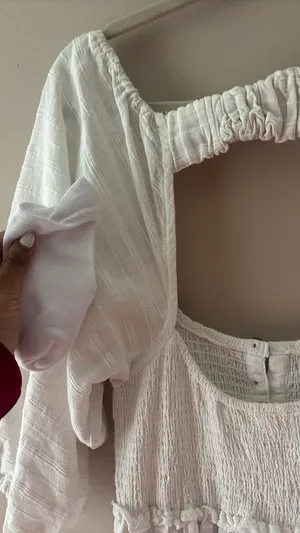 Free People White Graduation Sundress thumbnail 5
