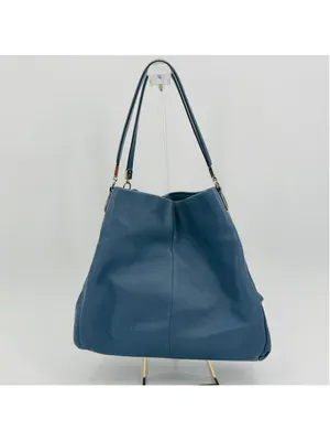 Coach 26224 Madison Pebbled Leather Hobo Bag Blue thumbnail 2