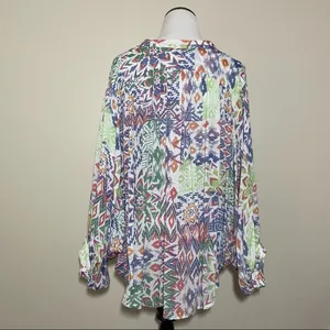 Maeve Bryanna Dolman Sleeve Geometric Blouse thumbnail 7