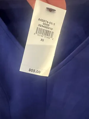 Banana Republic Royal Blue V-Neck Short Sleeve Top thumbnail 3