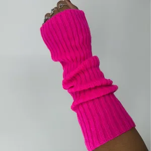 Vintage Y2K Neon Pink Arm Knit Warmers Festival Rave Early 2000s thumbnail 3