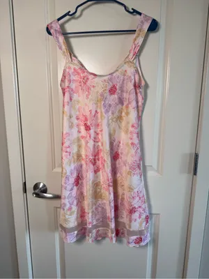 Vintage 2008 Victoria’s Secret PINK Floral Satin Slip Dress Large Y2K thumbnail 4