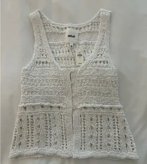 Aerie Open Knit Crochet Top NWT thumbnail 1