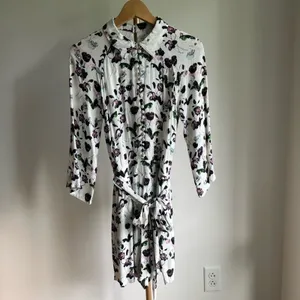 Anthropologie Elevenses Floret Romper White Purple 3/4 Sleeve Size S thumbnail 4