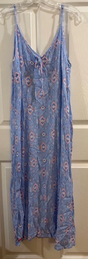 Simply Southern Geometric Print Cotton Maxi Dress Size XL thumbnail 1