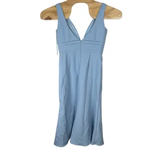 NEW Ieena Mac Duggal Formal Gown Midi Tea Length Dress 8 Dusty Blue Sleeveless thumbnail 4