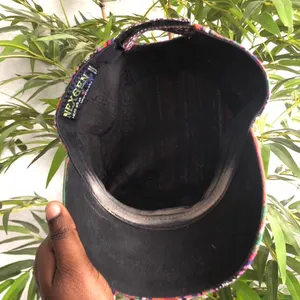 Y2K Boho Chic Kitschy Gypsy Hippie Aztec Western Beaded cross messenger cadet military newspaper baker boy cap hat thumbnail 8