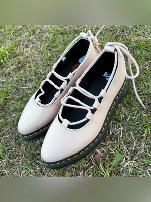 Dr. Martens Pale Pink Mary Jane Loafers with Black Platform Sole size 8 thumbnail 3