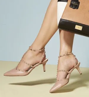 ✨Ji Mei Shoes Nude Pale Pink Pointed Toe Heels✨ thumbnail 1