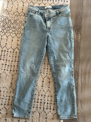 Women’s Abercrombie & Fitch Light Blue The Super Skinny High Rise Jeans thumbnail 1