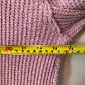 We The Free Waffle Knit Purple Long Sleeve Shirt Loungewear Long Sleeve Small thumbnail 6