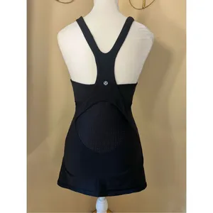 Lululemon Black Crossback Athletic Tank Top Size 6 thumbnail 2
