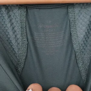 Aeropostale Womens AERO Mesh Back V-Neck Activewear T-Shirt Teal Green Size S thumbnail 2