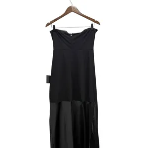 Lulus Compelling Style Black Strapless A-Line Maxi Dress size L NWT thumbnail 6