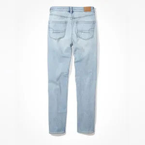 American Eagle Stretch Ripped High Rise Mom Jean in Emotional Blue Size 12 thumbnail 4