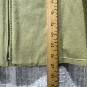 EILEEN FISHER Jacket XL Organic Cotton Blend Jersey Track Zip Green minimalist thumbnail 5