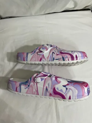 Marble Print Clogs Sandals Women's EU 41 Pink Purple White Slip On Comfort Shoes thumbnail 4