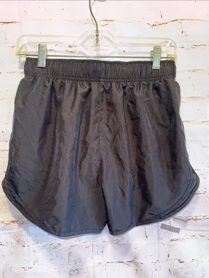 Nike Black Women Athletic Running Shorts White Swoosh tempo lined dri fit Small thumbnail 4