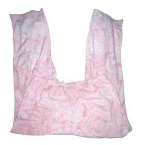 Ellen Tracy Pajama Set Button Front Shirt Pink Paisley Shabby‎ Chic Cottage L thumbnail 5