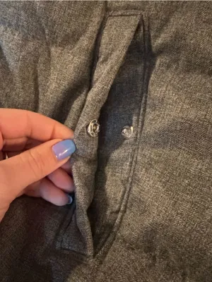 Old Navy Women’s Large Gray Quilted Puffer Vest Fleece Lined Collar Full Zip thumbnail 5