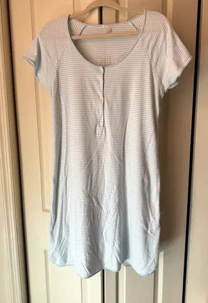 LAKE pajama dress Blue Size M thumbnail 1