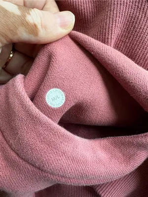 lululemon athletica Cropped scuba Half-Zip Hoodie in Dusty Rose size m/l thumbnail 9