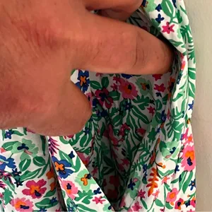 J.CREW Factory Midi Dress Women’s 8 Floral Sleeveless Ruffle Curved‎ Hem Viscose thumbnail 9