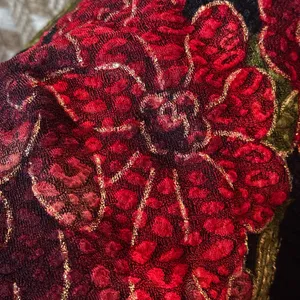 Dressbarn red floral open shirt jacket thumbnail 3
