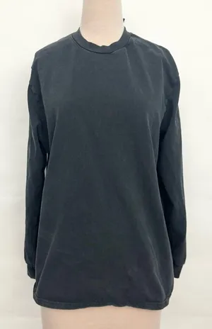 Brandy Melville Black Long Heavy weight Sleeve Tunic T Shirt One Size thumbnail 1