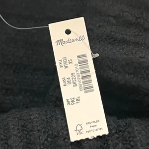 NWT Madewell True Black Cotton-Blend Off-Shoulder Sweater Extra Small XS thumbnail 4