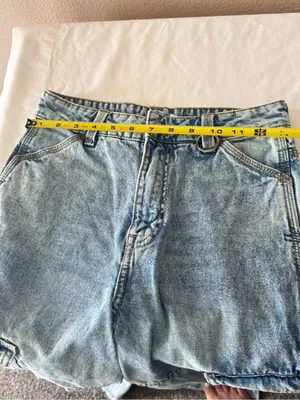 H&M Light Blue Wide-Leg Cargo Jeans thumbnail 4