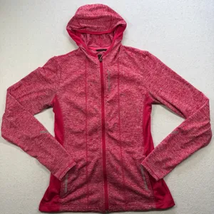 Brooks Equilibrium Women’s Pink Hooded Full Zip Running Jacket Small thumbnail 1