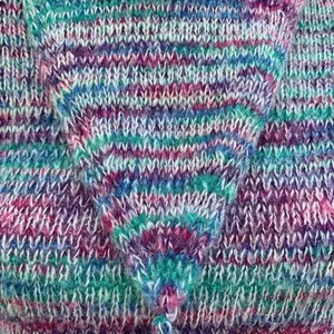 80’s Gitano balloon sleeve purple and teal marled knit sweater thumbnail 4