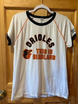 Baltimore Orioles "This Is Birdland" Ringer Tee by Victorias Secret PINK size L thumbnail 1