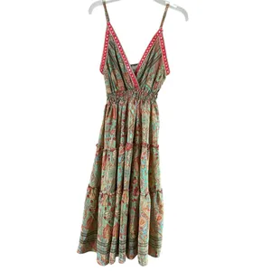 IAMGIA Paisley Mini Dress Green and Red thumbnail 2