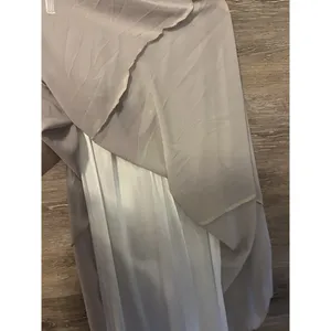 Skirt Maxi Long Light Gray Lined Elastic Waist Sz Medium Lace Girl New Formal thumbnail 6