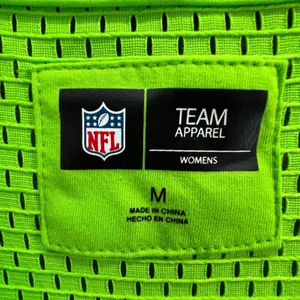 Seattle Seahawks NFL Football Shirt M Blue Green Lace Up Top Superbowl Champs‎ thumbnail 10