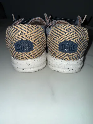 Hey Dude Kids Slip-On Moccasins in Heather Navy with Peach Lining thumbnail 3