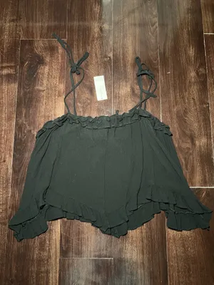 American Eagle Outfitters Black Blouse Size Medium thumbnail 2