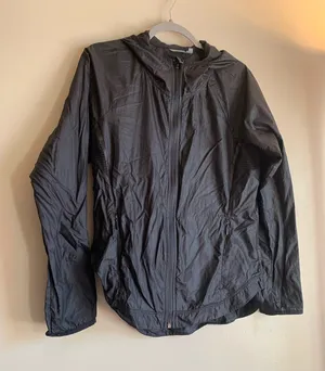 Athleta Lightweight Jacket Coat Windbreaker Women Size Small Black Athletic thumbnail 1