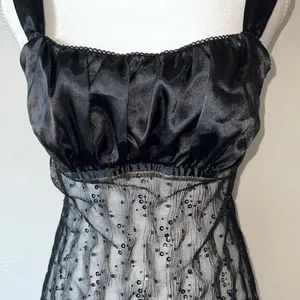 Vintage Sequin Cami Black Size M thumbnail 3
