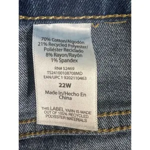 Terra & Sky Blue Denim High-Ruse Women Bermuda Plus Size 22W Cotton Stretch thumbnail 10