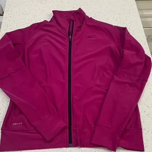 Nike Women's Magenta Full-Zip Dri-fit Jacket size large thumbnail 1