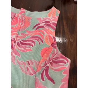 Lilly Pulitzer Love Birds Cove Tank Dress XS Textured Fit And Flare lined thumbnail 3