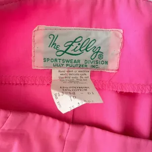 Vintage Lilly Pulitzer Skirt Solid Pink 10 Barbiecore 1980's Classic Knee Length thumbnail 2