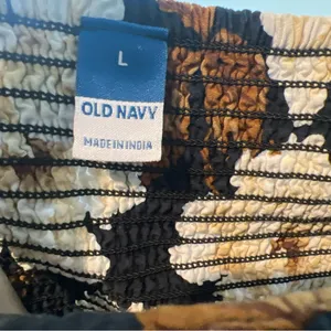 Old Navy Black and White Floral Long Sleeve Dress thumbnail 3
