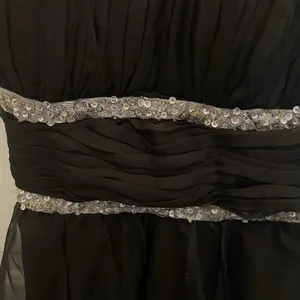 Deb Y2K Fairy Grunge Whimsigoth Asymmetrical Hi‎ Low Black Midi Dress Sparkle S thumbnail 5