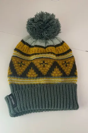 Arc’teryx Vintage Nordic Pom Pom Beanie Hat Green Mustard Yellow Winter Gorpcore thumbnail 1